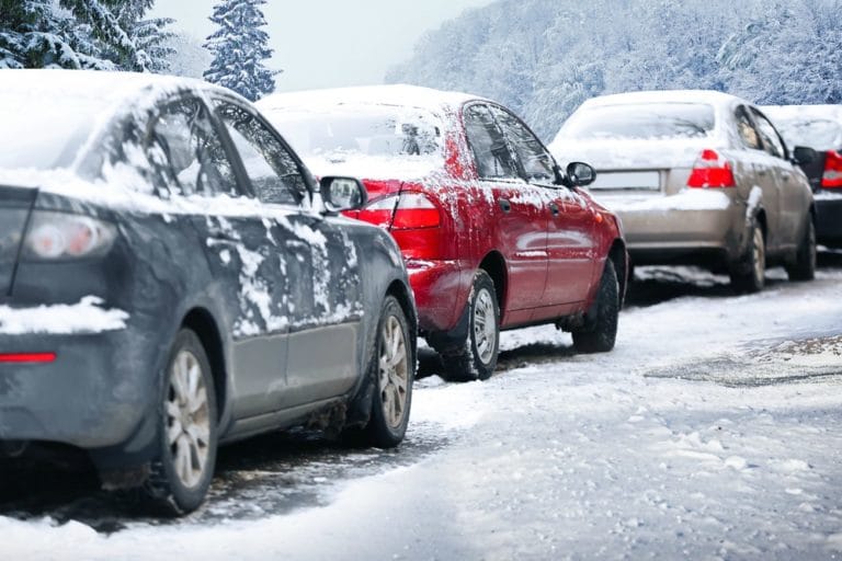 Cars in traffic jam